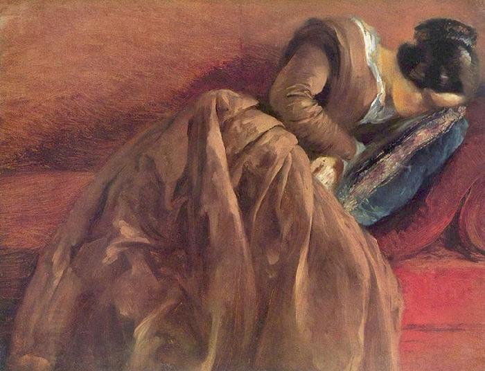 Adolph von Menzel Menzel's sister Emilie, sleeping China oil painting art